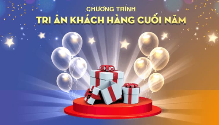 Tặng quà tri ân khách hàng trong chương trình khuyến mãi Tết