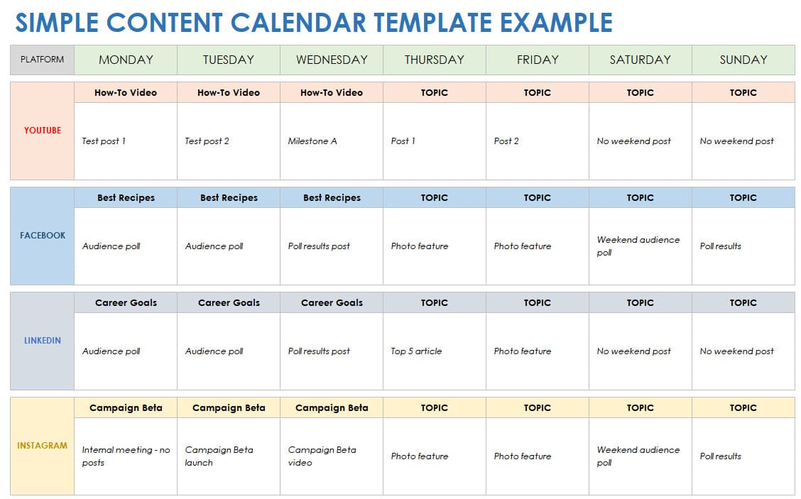 Giới thiệu về content calendar