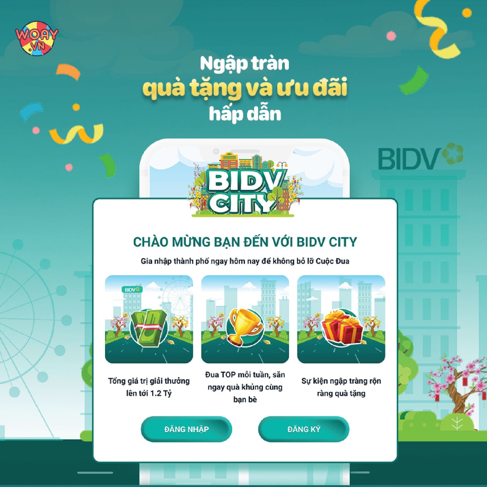 Chương trình đua top Woay x BIDV CITY