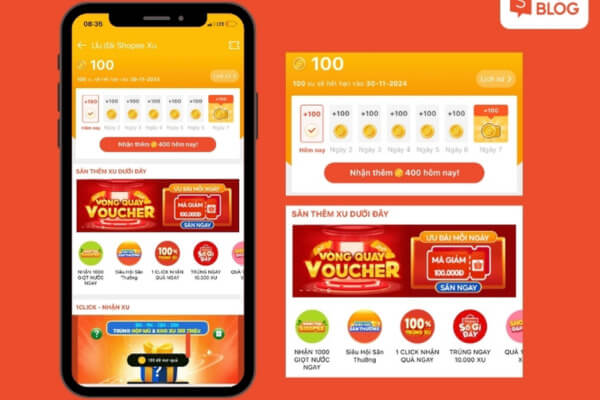 Shopee thường xuyên tổ chức vòng quay may mắn hoặc minigame “lắc xu”
