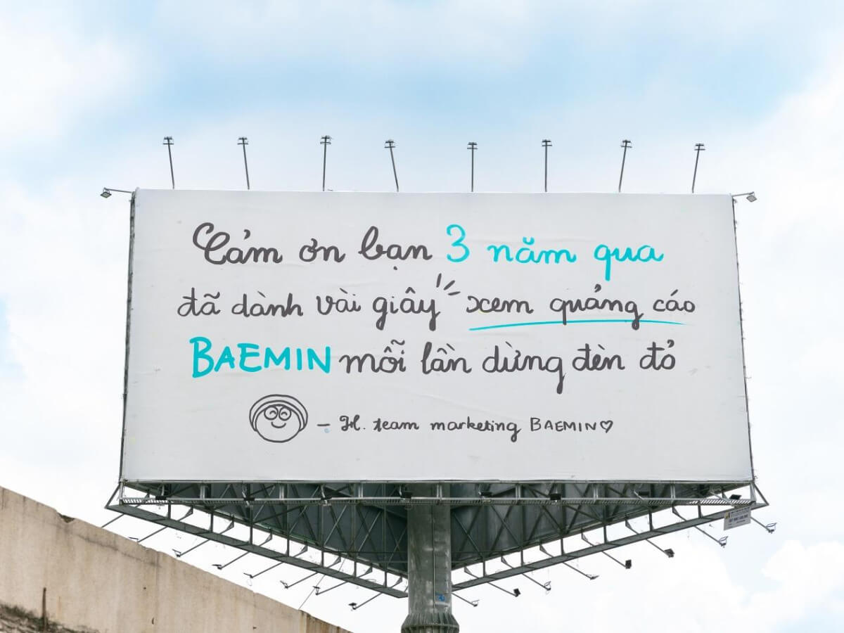 Chiến dịch “Baemin - thay lời cảm ơn” đã tạo nên một cơn sốt trên mạng xã hội thời điểm đó