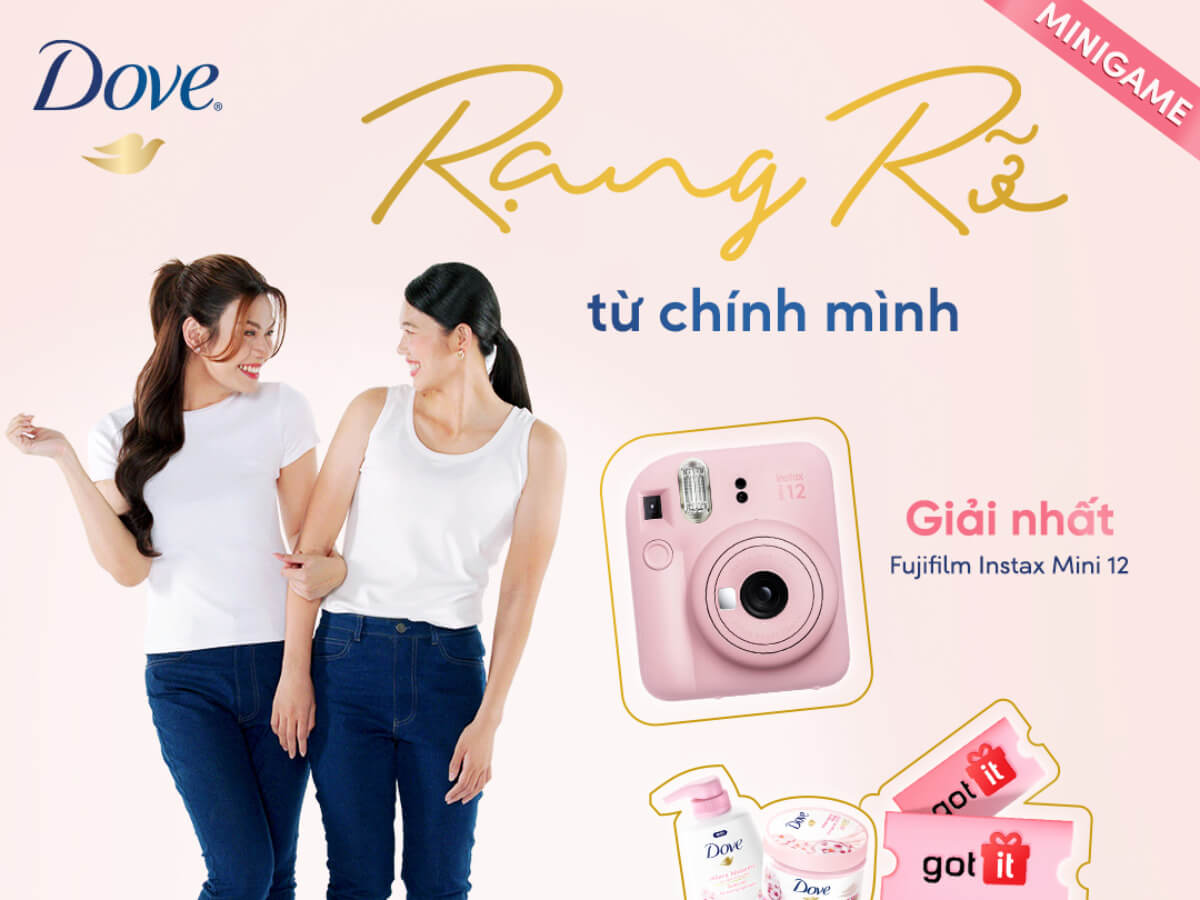 Dove có rất nhiều minigame để lan tỏa thông điệp tôn vinh vẻ đẹp thật