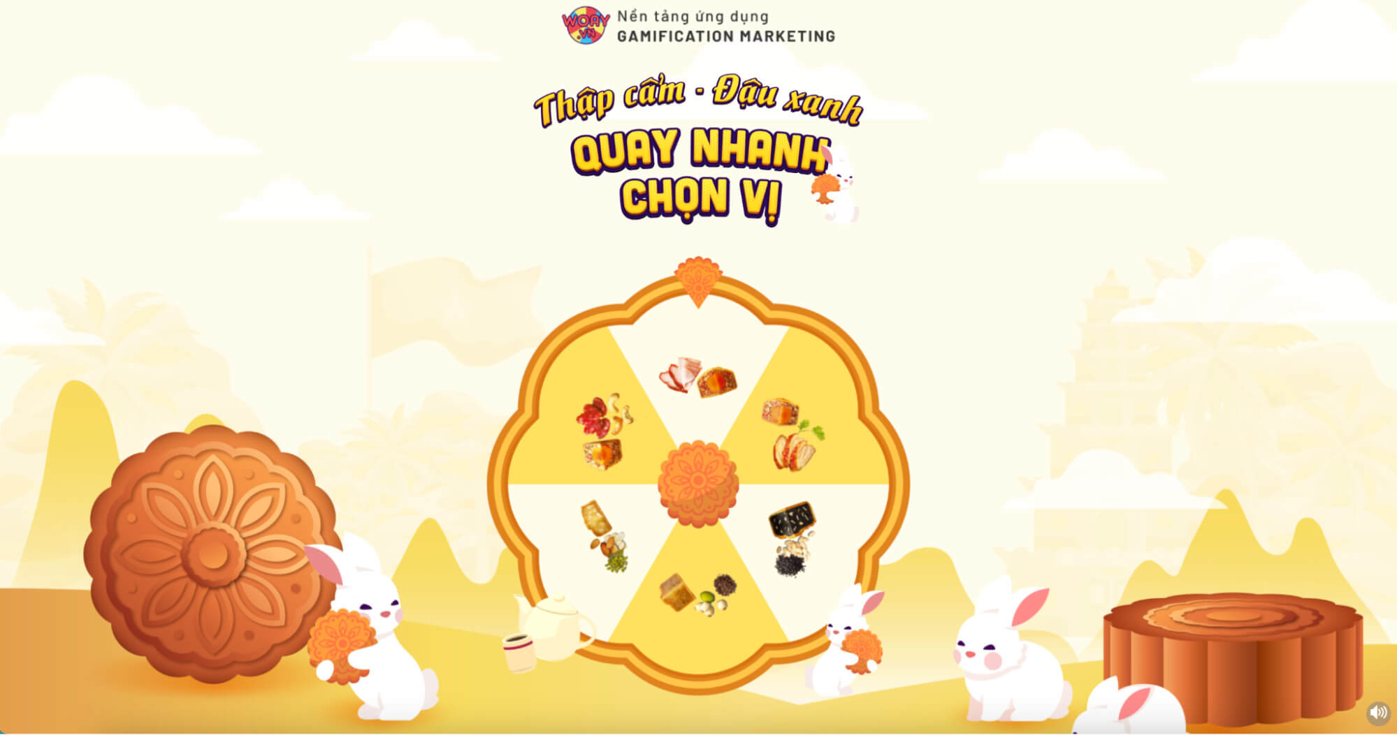 Giao diện trò chơi Thập cẩm đậu xanh – Quay nhanh chọn vị