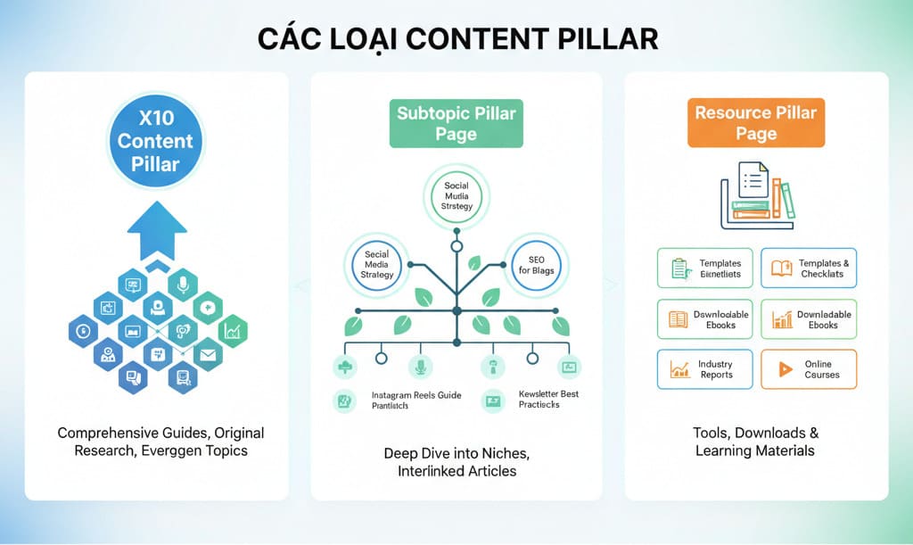 Các loại content pillar
