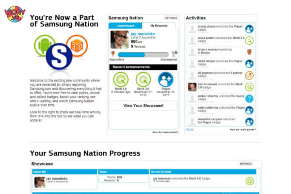 Ứng dụng Samsung Nation tạo ra các ứng dụng Gamification tăng tương tác