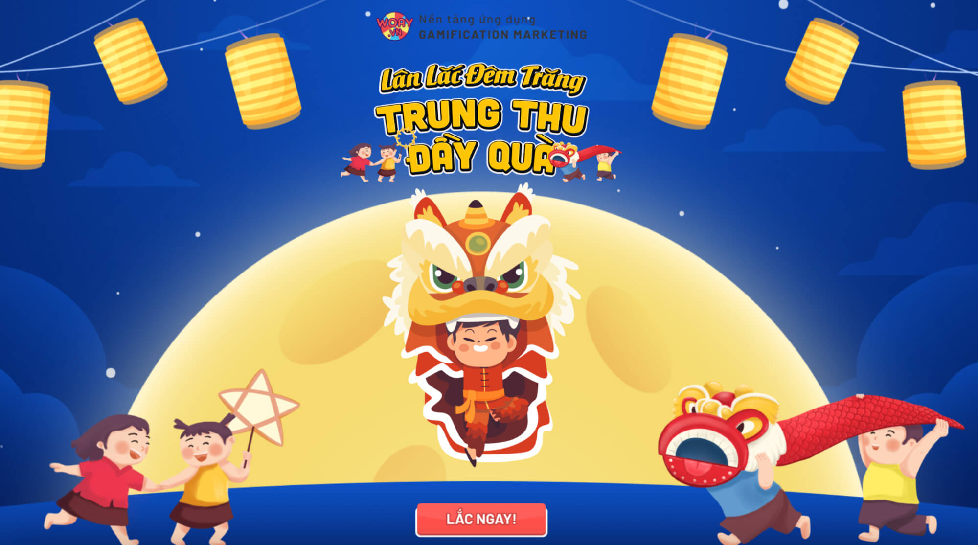 Giao diện trò chơi Lân lắc đêm trăng – Trung Thu đầy quà
