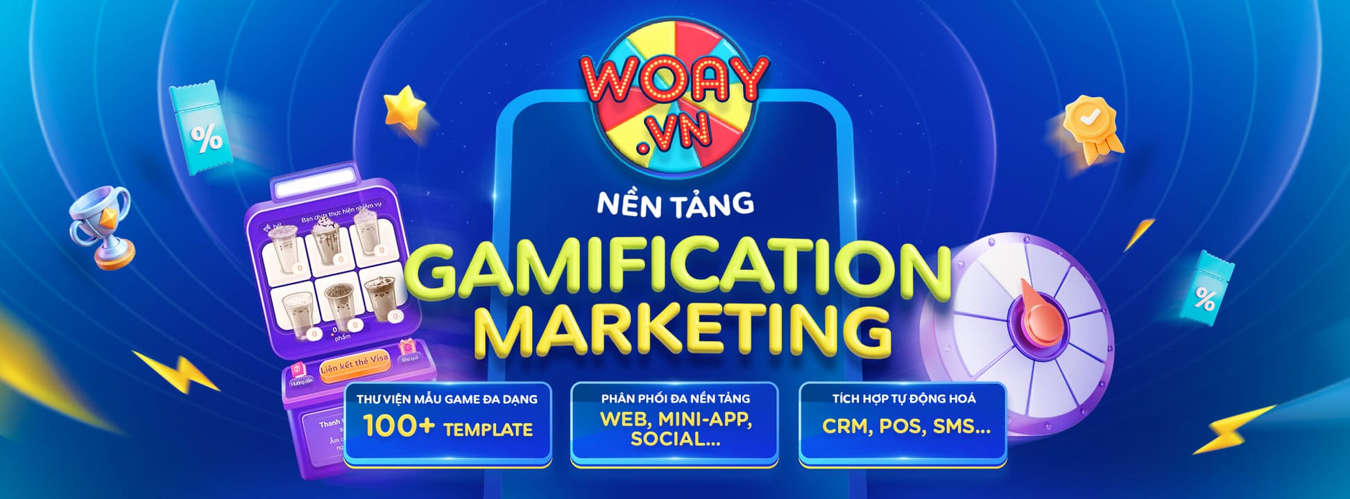 Woay - Nền tảng Gamification Marketing đa dạng tr&ograve; chơi