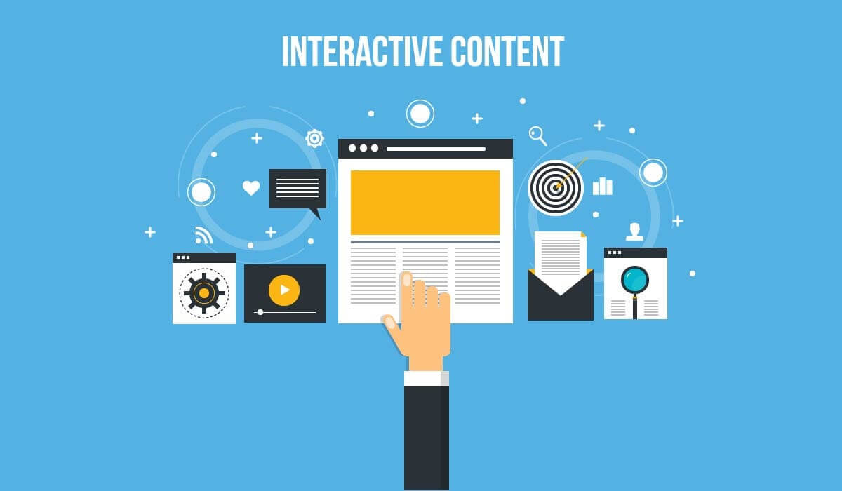 Chia sẻ interactive content trên mạng xã hội.
