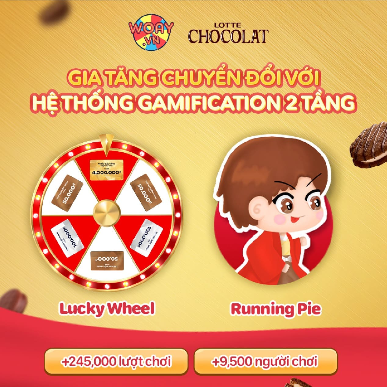 Chương tr&igrave;nh v&ograve;ng quay tr&uacute;ng thưởng - Lotte Chocolat x Woay