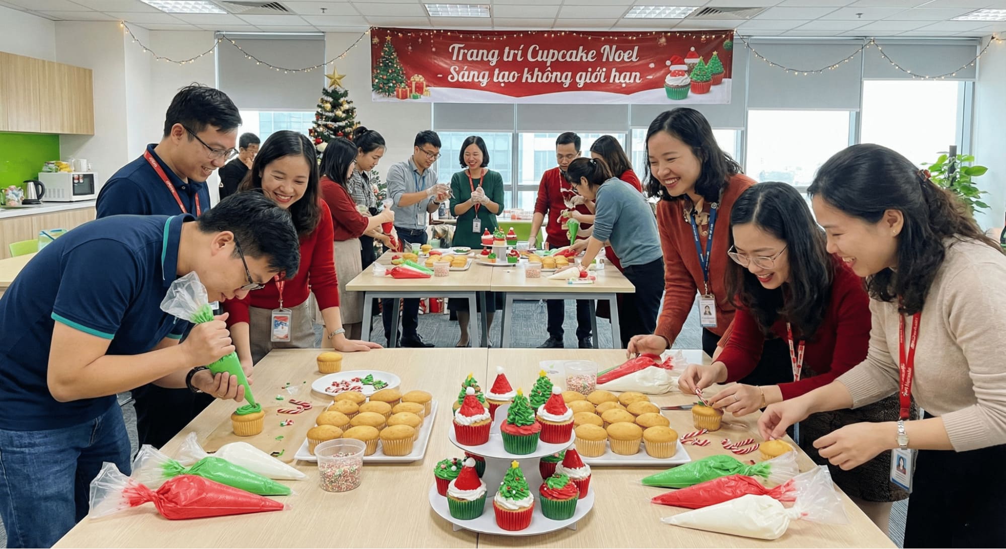 Cuộc thi trang trí bánh cupcake Noel