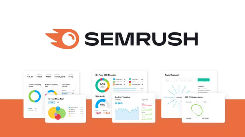Công cụ SEMRUSH hỗ trợ nghiên cứu đối thủ cạnh tranh.