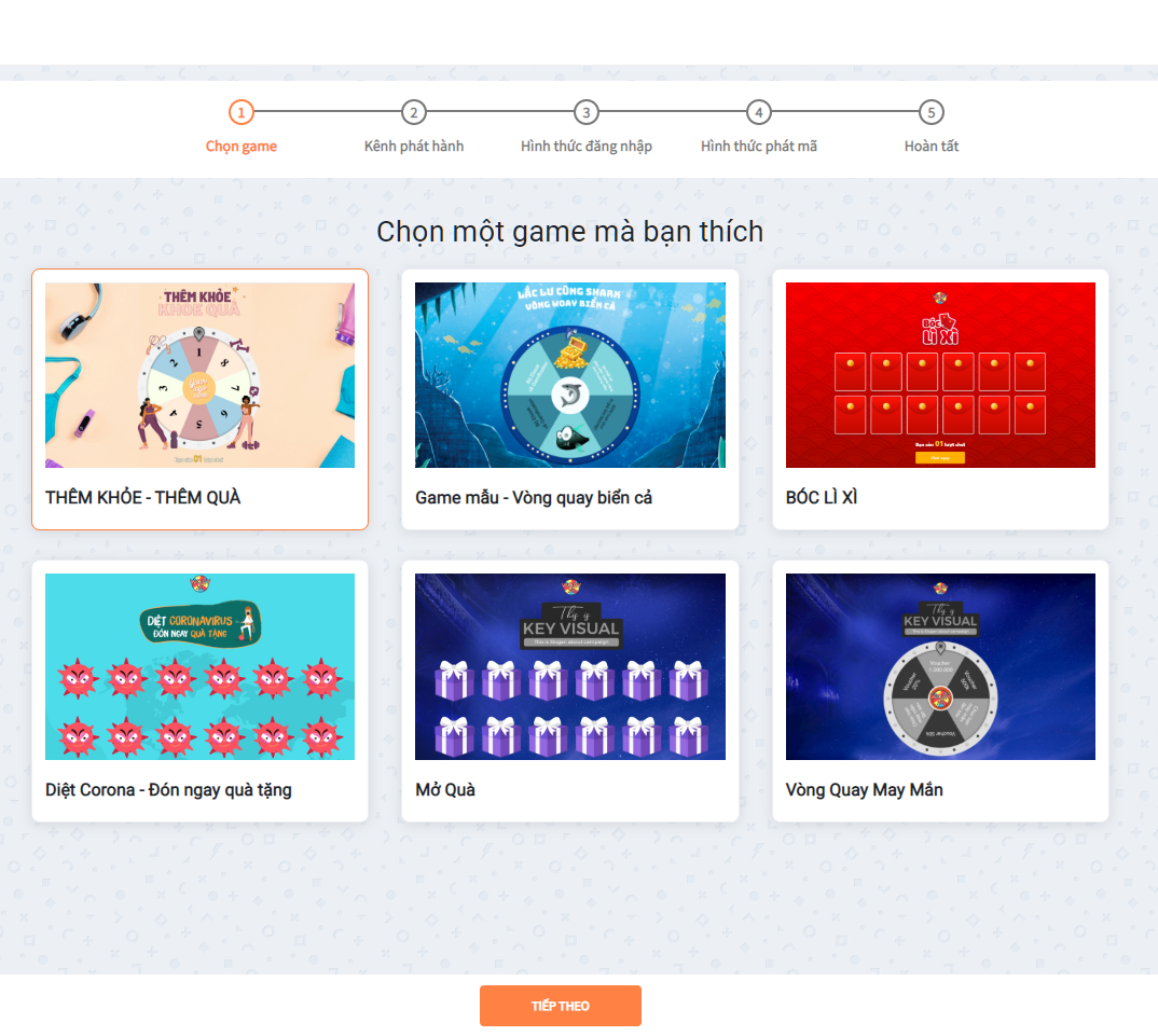 Thiết lập Minigame