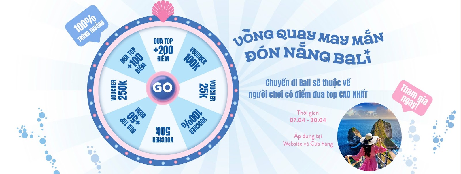 Chiến dịch "vòng quay may mắn - đón nắng Bali" của MARC