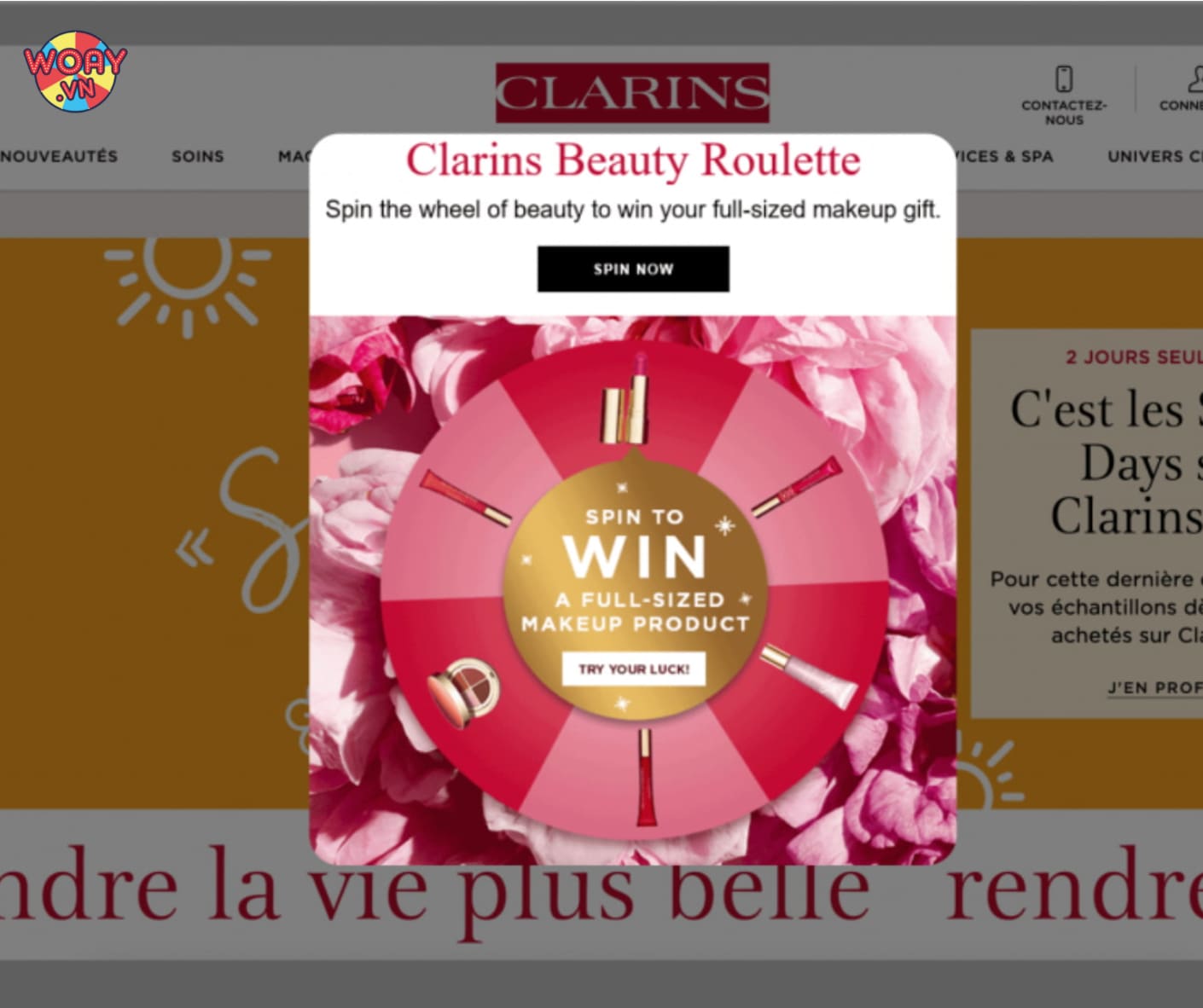 clarins-da-tang-luong_truy_cap_web_nho_tro_choi_beauty_wheel