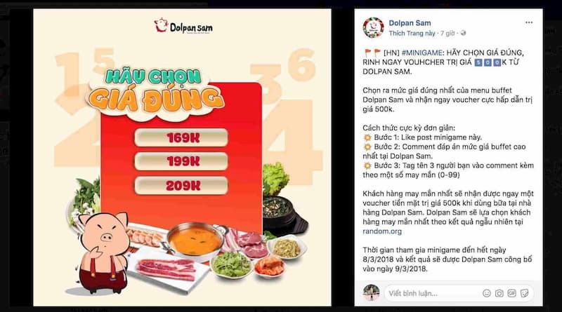 Minigame tăng khách hàng tiềm năng