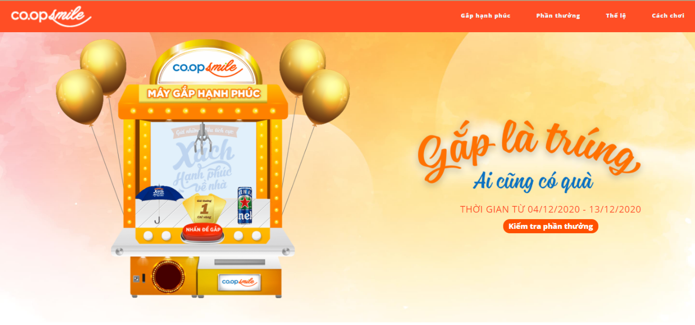Mini game Gắp trúng thưởng - Ai cũng có quà