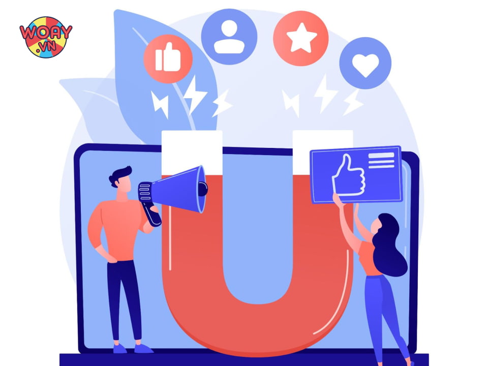 Tương tác Facebook thể hiện qua các lượt like, chia sẻ, bình luận…