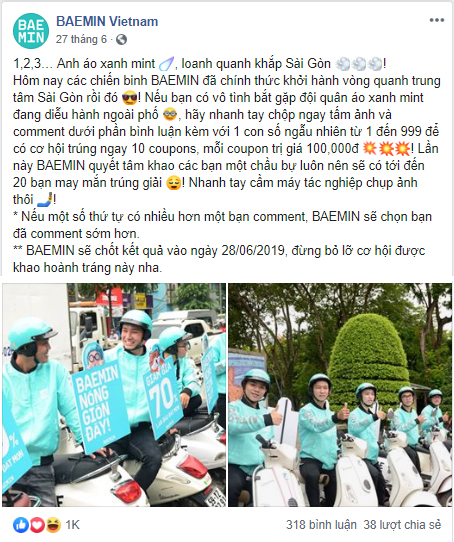 BAEMIN - ứng dụng giao thức ăn nhanh.